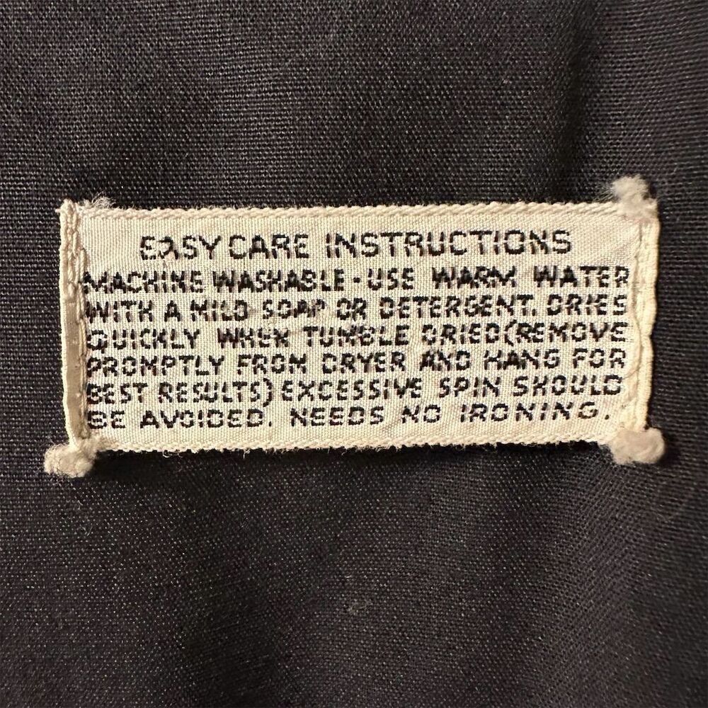 Vintage Campus Permanent Press Black Unisex Southwestern Embellished Trench Coat - Picture 16 of 16